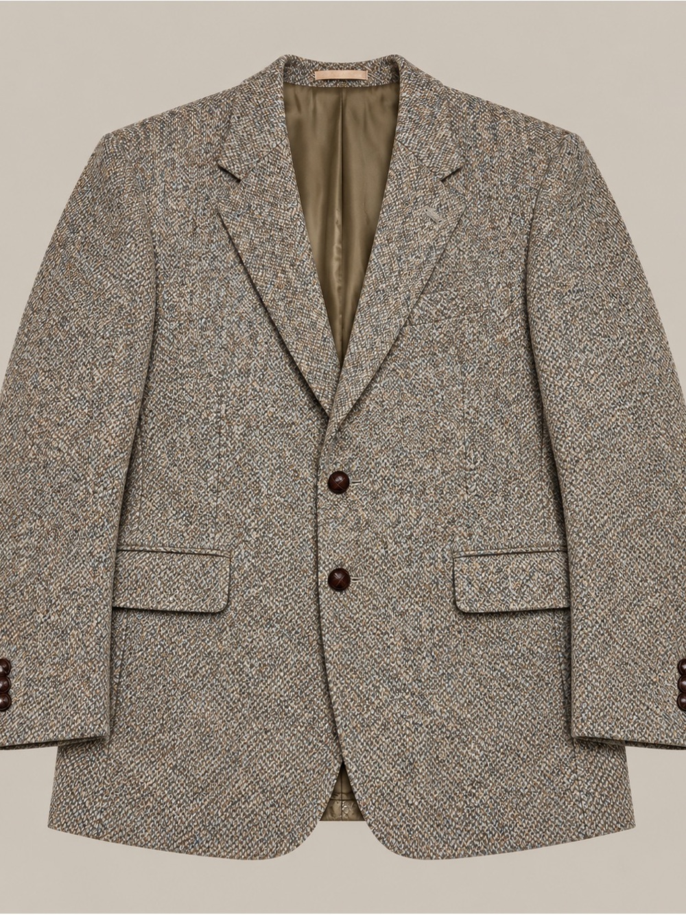 Men's Herringbone Tweed Blazer - Brown 42R